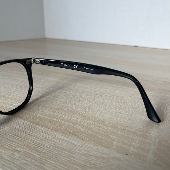 Ray-Ban RB7151 2000 Eyeglasses PARTS Black Round Full Rim Hexagonal 52-19-145 - Picture 6 of 9